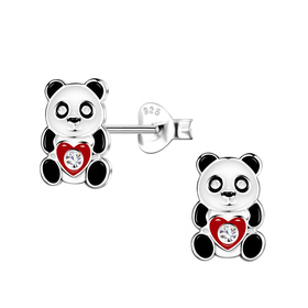 Panda Kinder Ohrringe 925 Silber