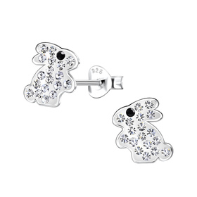 Kaninchen Kinder Ohrringe 925 Silber