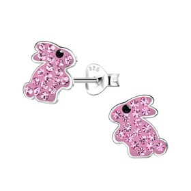 Kaninchen Kinder Ohrringe 925 Silber