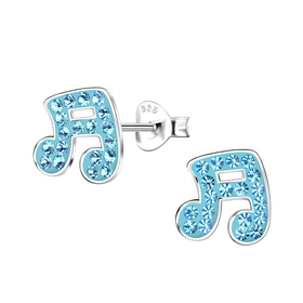 Musiknoten Kinder Ohrringe 925 Silber