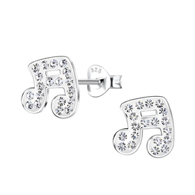 Musiknoten Kinder Ohrringe 925 Silber