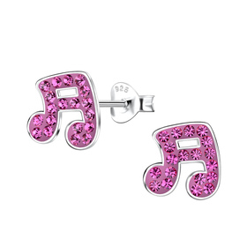Musiknoten Kinder Ohrringe 925 Silber