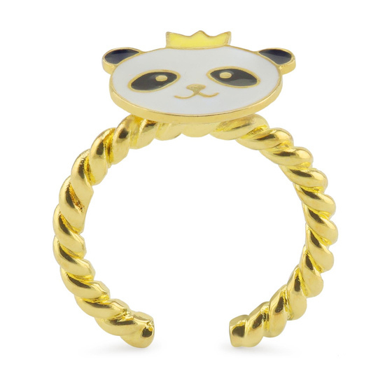 Panda Ring vergoldet