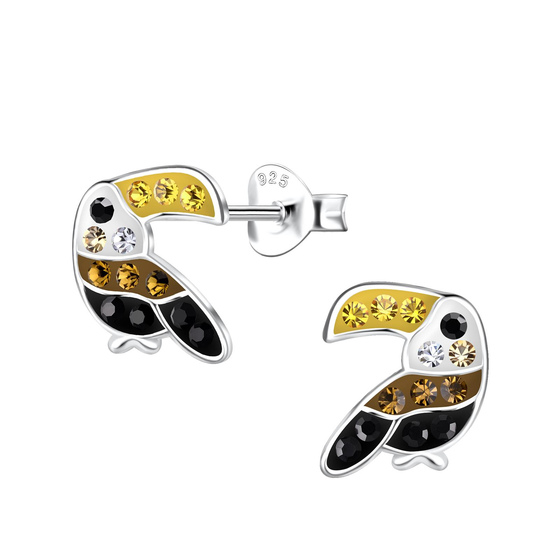 Nashornvogel Kinder Ohrringe 925 Silber