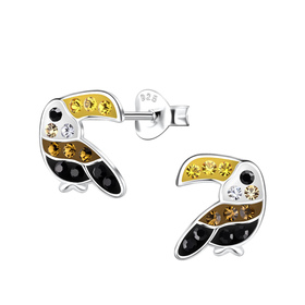 Nashornvogel Kinder Ohrringe 925 Silber