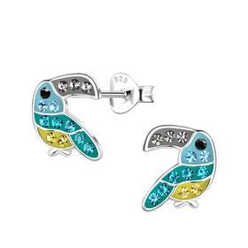 Nashornvogel Kinder Ohrringe 925 Silber