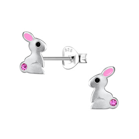 Kaninchen Kinder Ohrringe 925 Silber