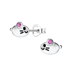 Maus Kinder Ohrringe 925 Silber