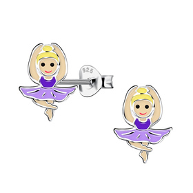 Ballerina Kinder Ohrringe 925 Silber