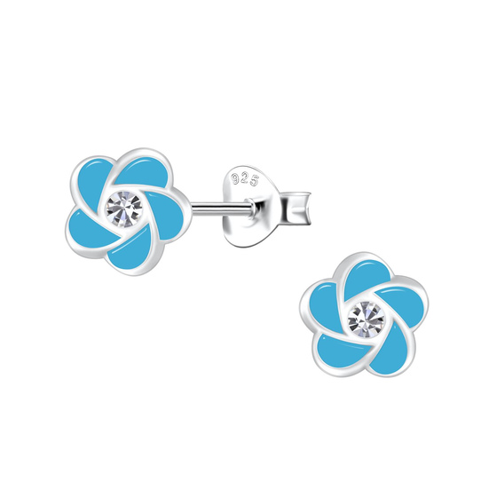 Blumen Kinder Ohrringe 925 Silber