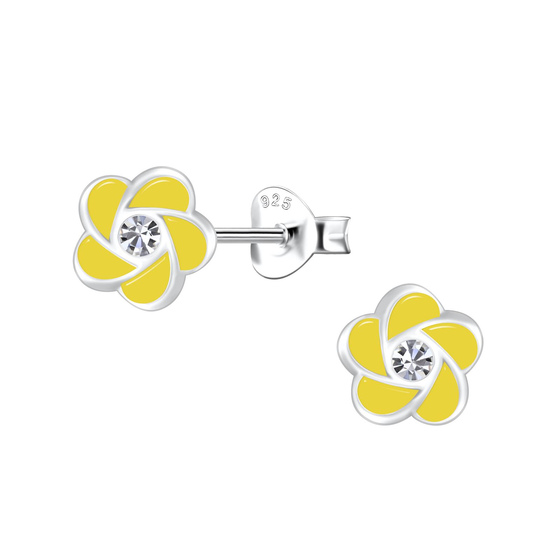 Blumen Kinder Ohrringe 925 Silber