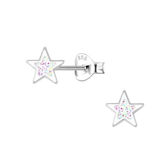 Stern Kinder Ohrringe 925 Silber