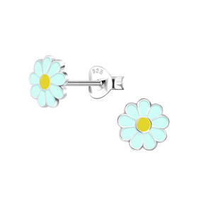 Blumen Kinder Ohrringe 925 Silber