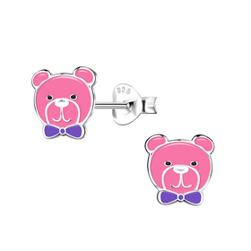 B�ren Kinder Ohrringe 925 Silber