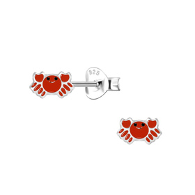 Krebs Kinder Ohrringe 925 Silber