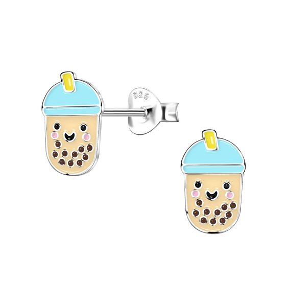Bubble Tea Kinder Ohrringe 925 Silber
