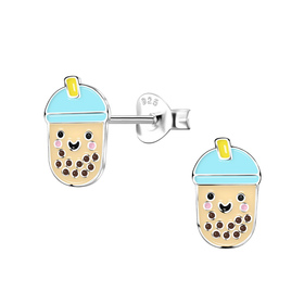 Bubble Tea Kinder Ohrringe 925 Silber