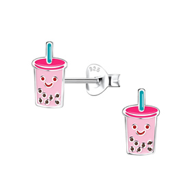 Bubble Tea Kinder Ohrringe 925 Silber