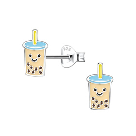 Bubble Tea Kinder Ohrringe 925 Silber
