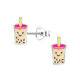 Bubble Tea Kinder Ohrringe 925 Silber