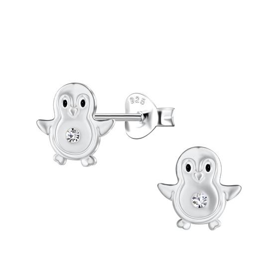 Pinguin Kinder Ohrringe 925 Silber