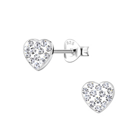 Herz Kinder Ohrringe 925 Silber
