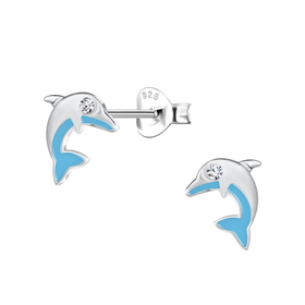 Delfin Kinder Ohrringe 925 Silber