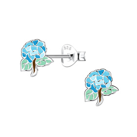Blumen Kinder Ohrringe 925 Silber