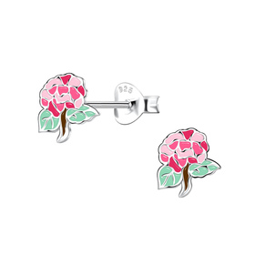 Blumen Kinder Ohrringe 925 Silber