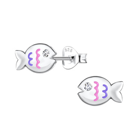 Fisch Kinder Ohrringe 925 Silber