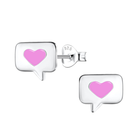 Herz Kinder Ohrringe 925 Silber