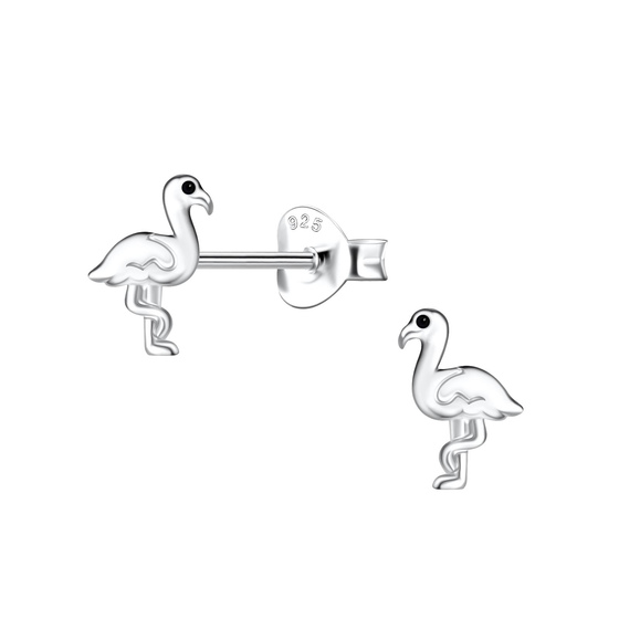 Flamingo Kinder Ohrringe 925 Silber