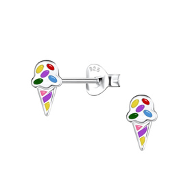 Eis Kinder Ohrringe 925 Silber