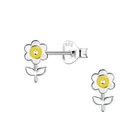 Blumen Kinder Ohrringe 925 Silber