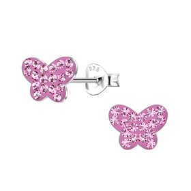 Schmetterling Kinder Ohrringe 925 Silber