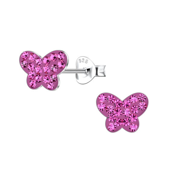 Schmetterling Kinder Ohrringe 925 Silber