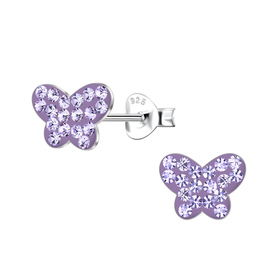 Schmetterling Kinder Ohrringe 925 Silber