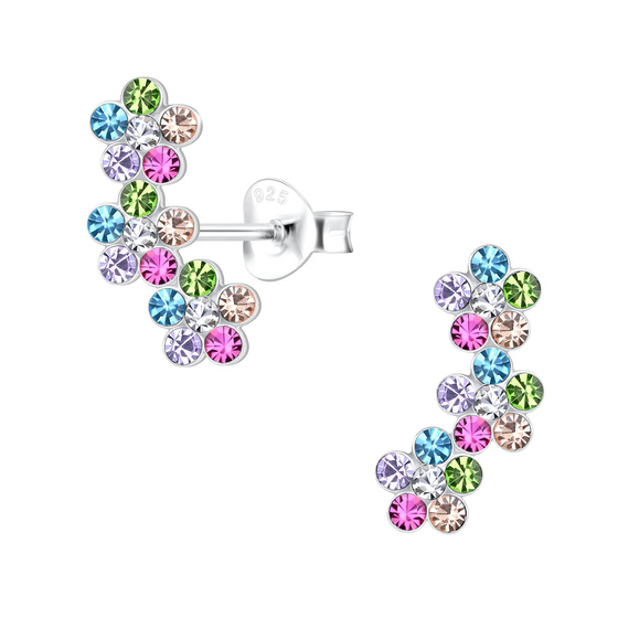 Blumen Kinder Ohrringe 925 Silber