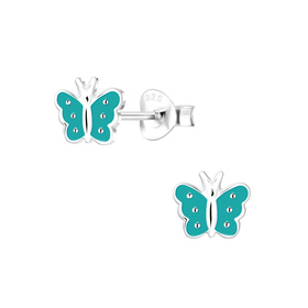 Schmetterling Kinder Ohrringe 925 Silber