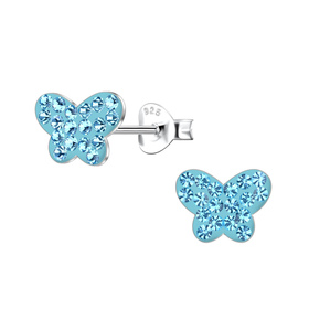 Schmetterling Kinder Ohrringe 925 Silber