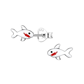 Haifisch Kinder Ohrringe 925 Silber