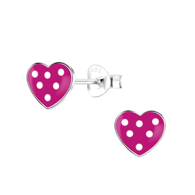 Herz Kinder Ohrringe 925 Silber