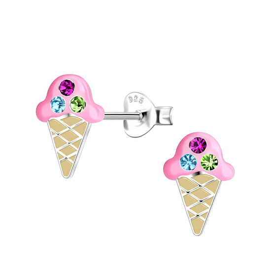 Eis Kinder Ohrringe 925 Silber