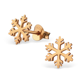 Auf dem Bild zu sehen sind Kinder Ohrringe Schneeflocke...