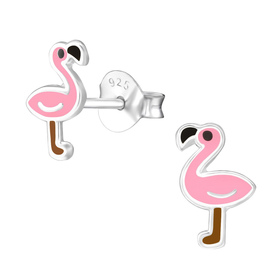 Auf dem Bild zu sehen sind Kinder Ohrringe Flamingo...
