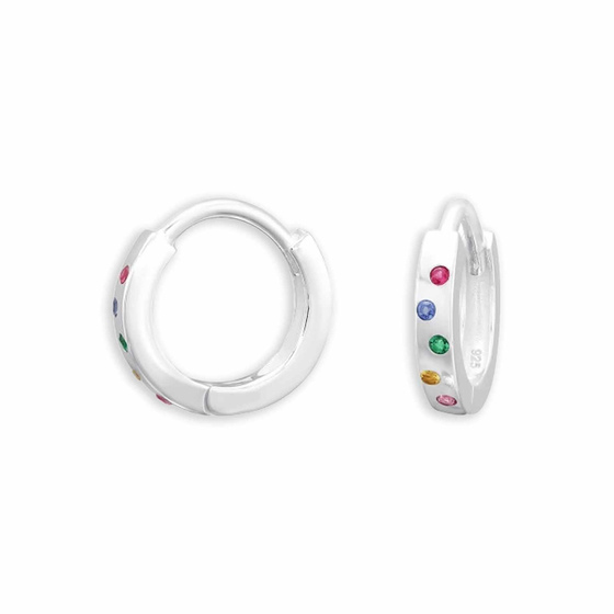 Zauberhafte Silber Creolen mit funkelnden Zirkonia | Eleganz fr jeden Anlass