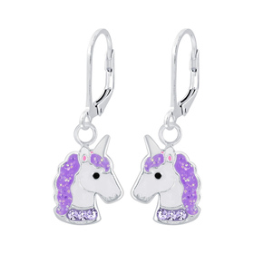 Einhorn Kinder Ohrringe 925 Silber