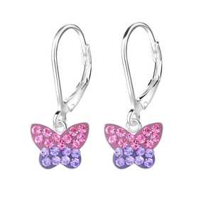 Schmetterling Kinder Ohrringe 925 Silber
