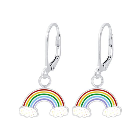 Regenbogen Kinder Ohrringe 925 Silber