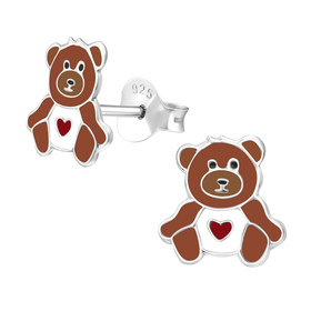 Auf dem Bild zu sehen sind Kinder Ohrringe Teddy B�r...